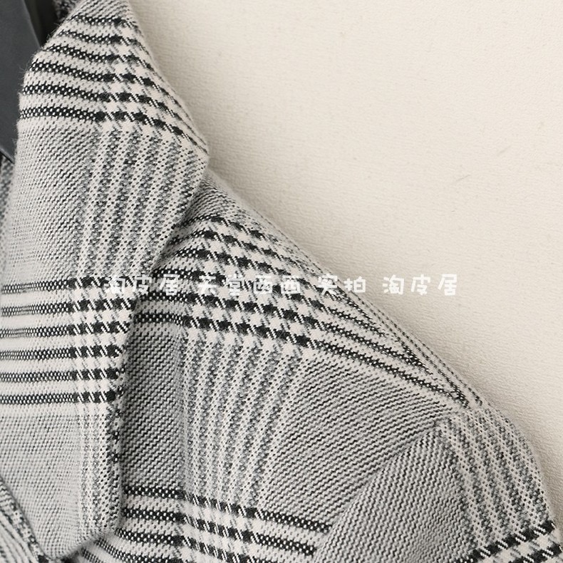 เสื้อโค้ท เสื้อคลุม ทรงสูท ลายตาราง checked plaid blazer gingerham เสื้อคลุม เบลเซอร์ Blazer check ❄️แบรนด์✨H&M✨ แท้💯% แบรนด์ สำเนา