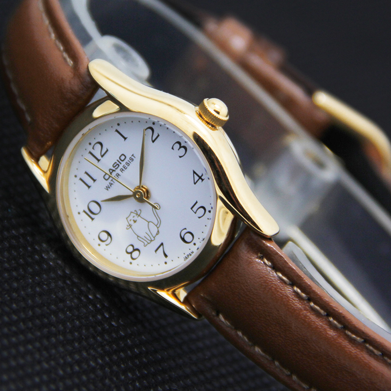 CASIO นาฬิกาคาสิโอ นาฬิกาข้อมือ นาฬิกากันน้ำ นาฬิกาของแท้ ประกันศูนย์ CMG 1 ปี รุ่น LTP-1094Q-7B8 นาฬิกาสีน้ำตาล