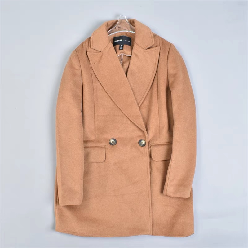 Love tree เสื้อโค้ทกันหนาว เสื้อกันหนาว overcoat โค้ทวูล สีcamel belt coat สีครีมเบจ แบรนด์ RIVER ISLAND Camel
