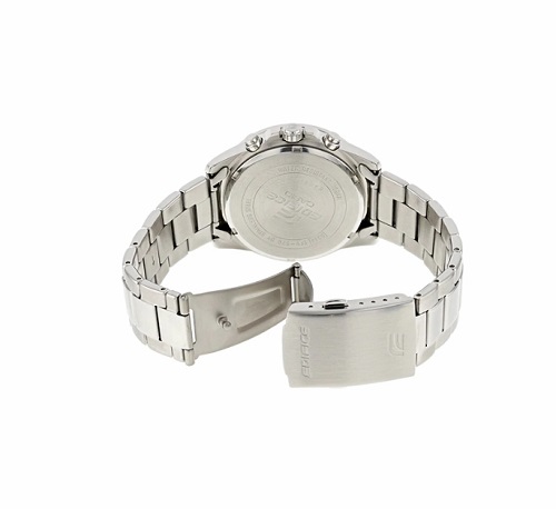 CASIO EDIFICE นาฬิกาข้อมือ นาฬิกากันน้ำ นาฬิกาของแท้ ประกันศูนย์ CMG 1 ปี รุ่น EFV-570D-1A นาฬิกาสีเงิน