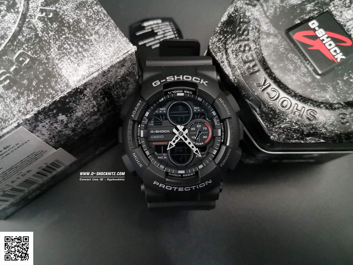 CASIO G-SHOCK นาฬิกาข้อมือ นาฬิกากันน้ำ นาฬิกาของแท้ ประกันศูนย์ CMG 1 ปี รุ่น GA-140-1A1 นาฬิกาสีดำ