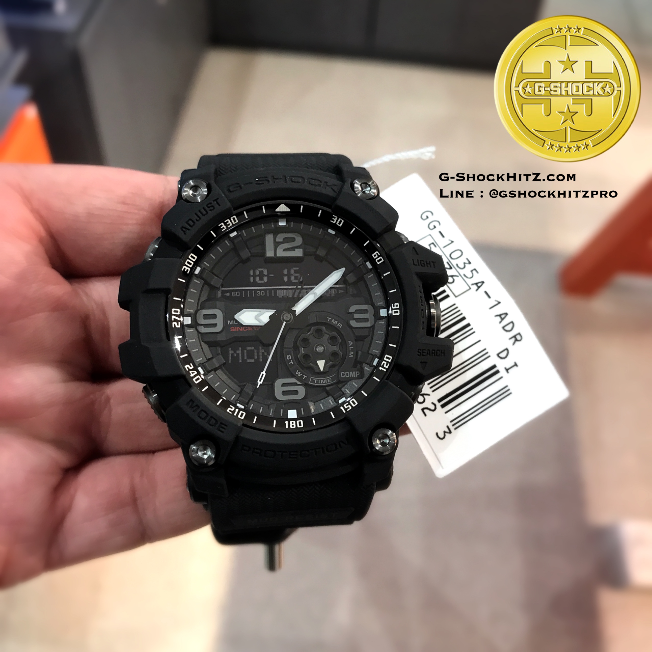 CASIO MID YEAR SALE G-SHOCK พร้อมส่ง นาฬิกาข้อมือ นาฬิกากันน้ำ นาฬิกาของแท้ ประกันศูนย์ CMG 1 ปี รุ่น GG-1035A-1A นาฬิกาสีดำ