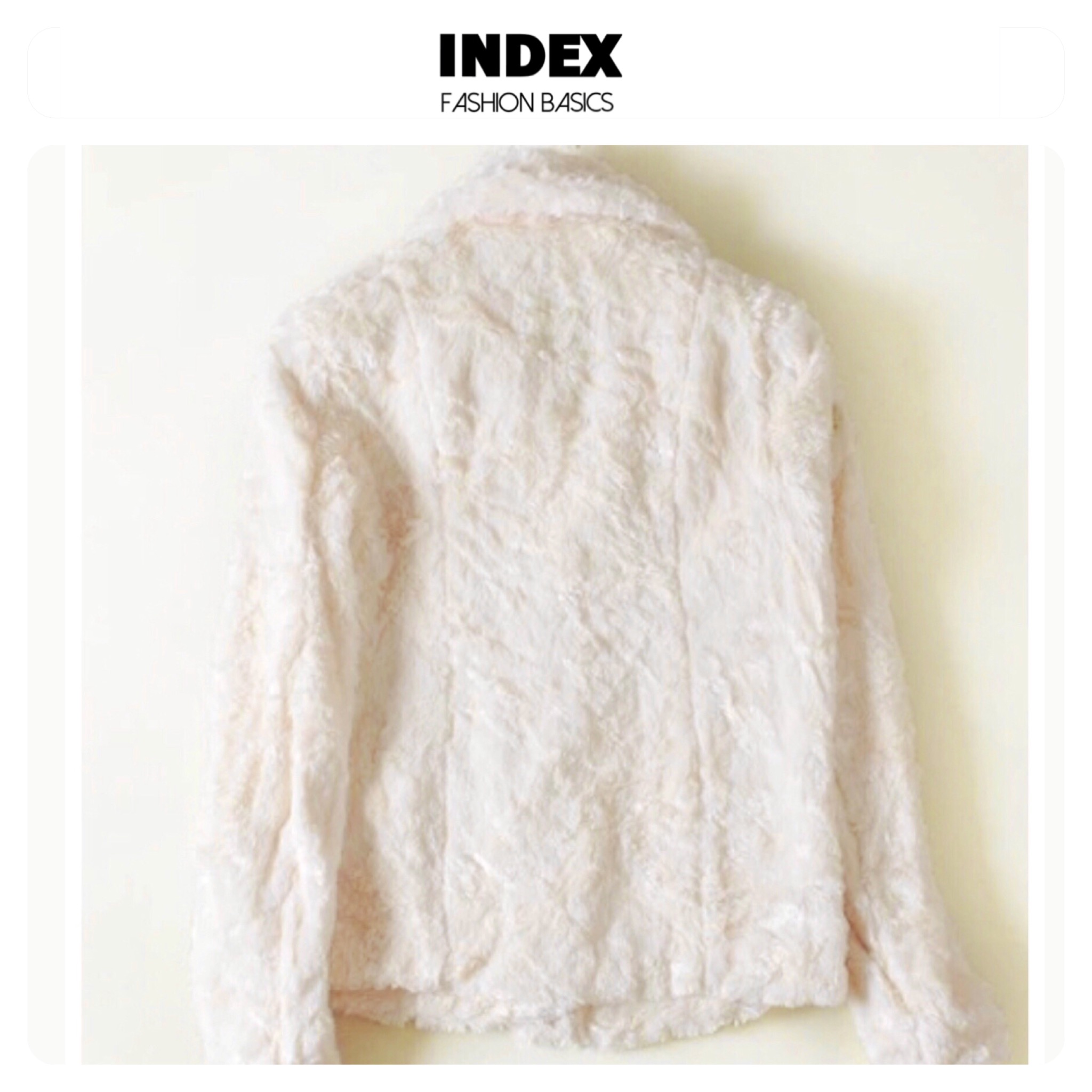 เสื้อกันหนาว เสื้อหนาวแต่งขน สีขาวครีม แบรนด์INDEX ขนสวย นุ่ม น่าสัมผัสมากจร้า Size S/M