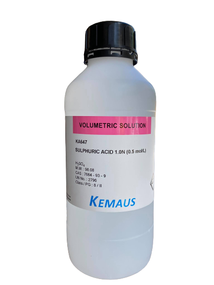 Sulphuric Acid 1.0N (0.5mol/L), Volumetric Solution 1 L. "KemAus"