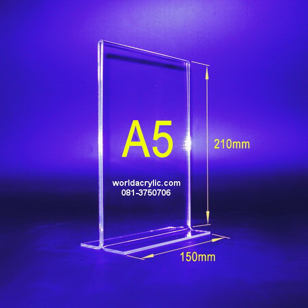 ป้ายสอดกระดาษ ขนาด A5 แบบตัว T คว่ำ