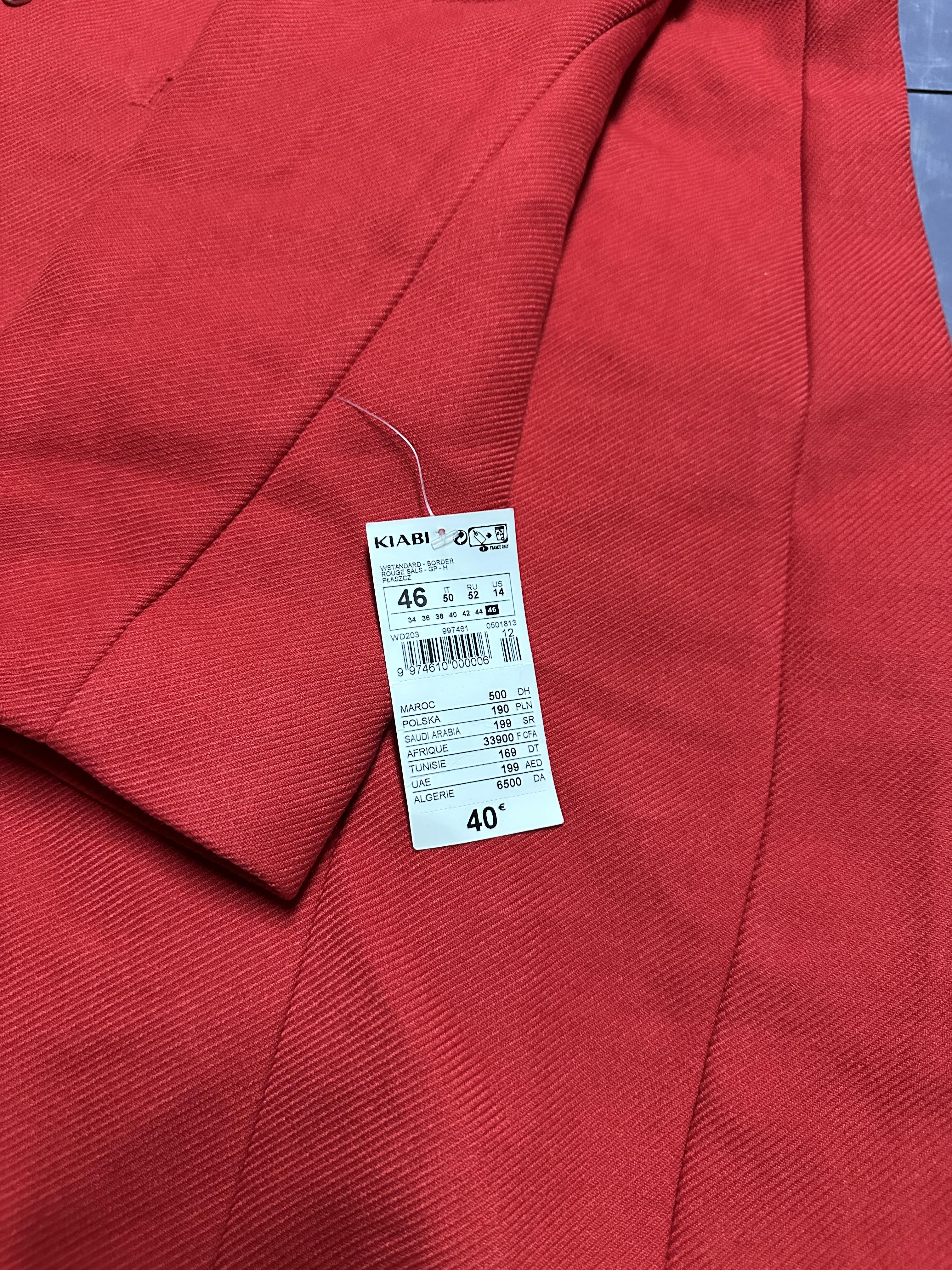 เสื้อโค้ทวูล เสื้อโค้ท โค้ทสีแแดง แบรนด KIABI