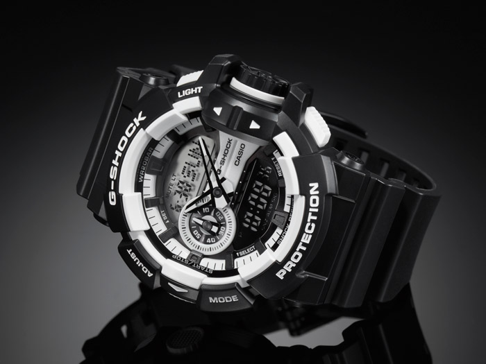 CASIO G-SHOCK นาฬิกาข้อมือ นาฬิกากันน้ำ นาฬิกาของแท้ ประกันศูนย์ CMG 1 ปี รุ่น GA-400-1A นาฬิกาสีดำ