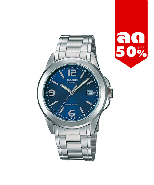 CASIO นาฬิกาคาสิโอ นาฬิกาข้อมือ นาฬิกากันน้ำ นาฬิกาของแท้ ประกันศูนย์ CMG 1 ปี รุ่น LTP-1215A-2A นาฬิกาสีเงิน