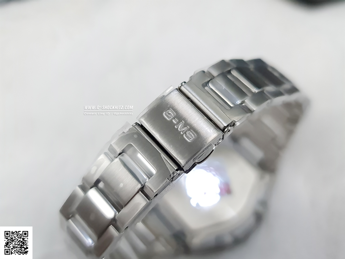 CASIO G-MS นาฬิกาข้อมือ นาฬิกากันน้ำ นาฬิกาของแท้ ประกันศูนย์ CMG 1 ปี รุ่น MSG-S200D-7A นาฬิกาสีเงิน