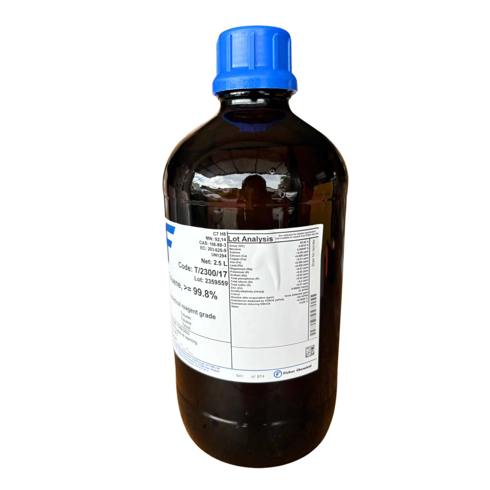 Toluene >=99.8%, AR 2.5 L Fisher Chemical™