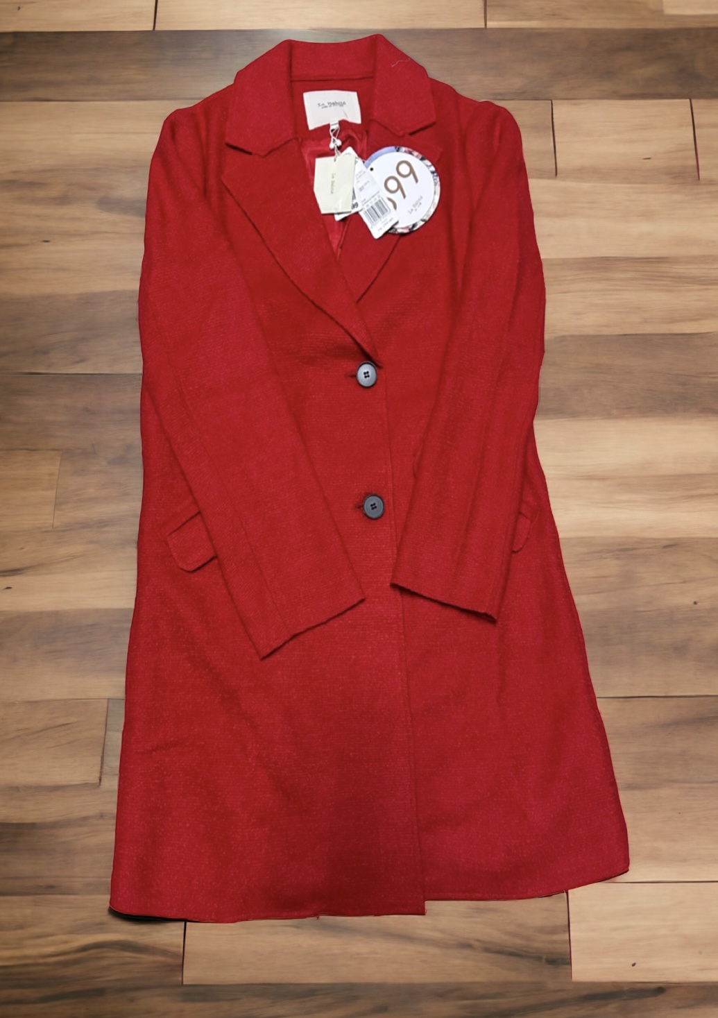 เสื้อโค้ท peacoat เสื้อโค้ทเฟอร์ โค้ทสีแแดง แบรนด์ La chapelle