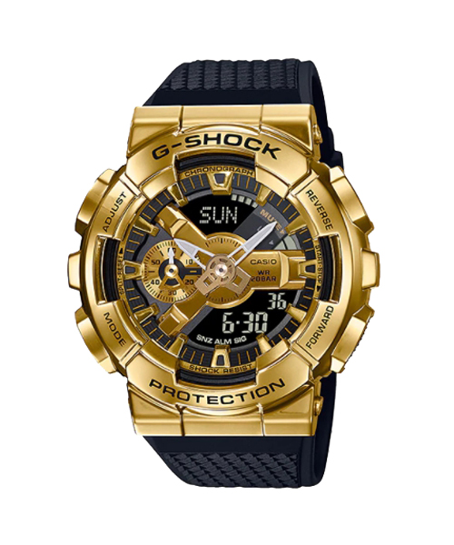 CASIO G-SHOCK นาฬิกาข้อมือ นาฬิกากันน้ำ นาฬิกาของแท้ ประกันศูนย์ CMG 1 ปี รุ่น GM-110G-1A9 นาฬิกาสีทอง