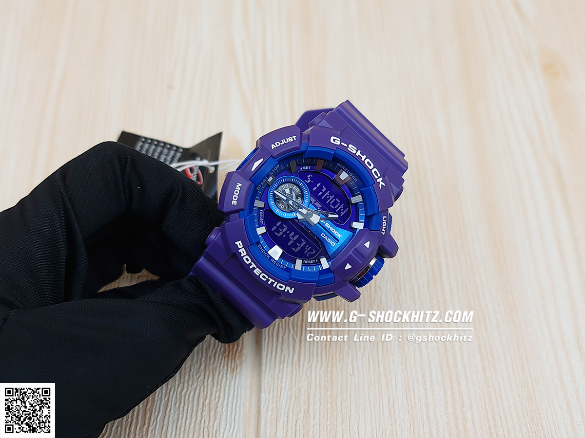 CASIO G-SHOCK นาฬิกาข้อมือ นาฬิกากันน้ำ นาฬิกาของแท้ ประกันศูนย์ CMG 1 ปี รุ่น GA-400A-6A นาฬิกาสีม่วง