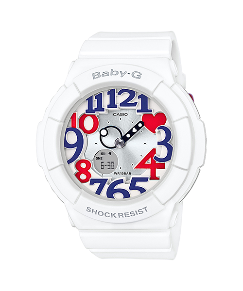 CASIO BABY-G นาฬิกาข้อมือ นาฬิกากันน้ำ นาฬิกาของแท้ ประกันศูนย์ CMG 1 ปี รุ่น BGA-130TR-7B นาฬิกาสีขาว