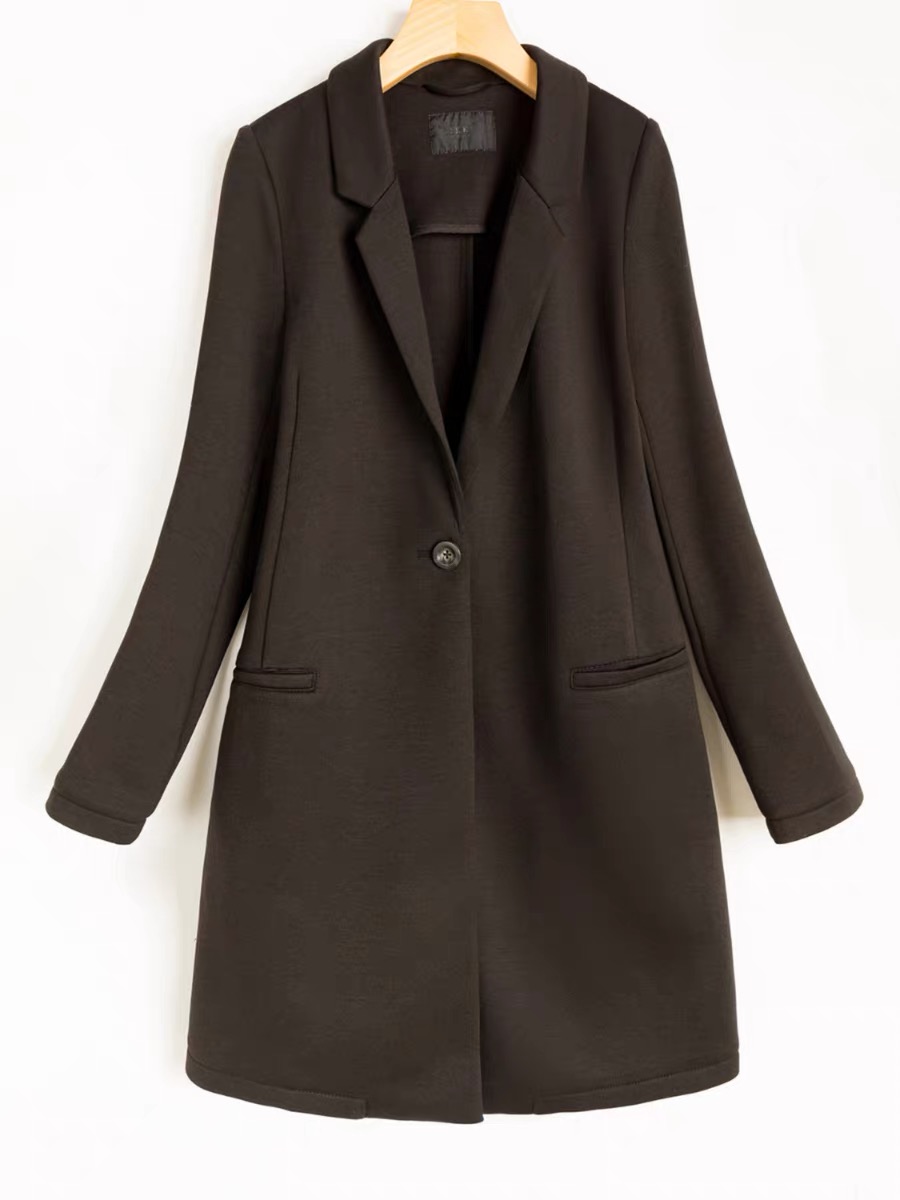 เสื้อโค้ทวูล Trench coat เสื้อโค้ทวูล โค้ทสีดำ แบรนด์ IKKS WOMAN