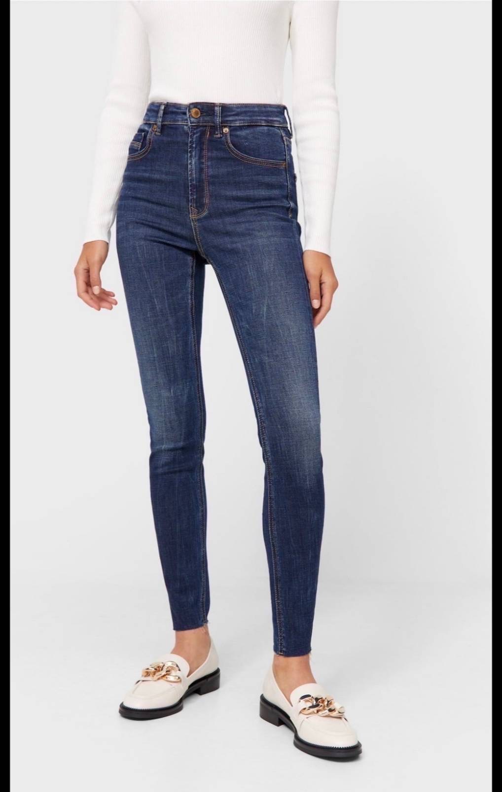 Stradivarius กางเกงยีนส์ฟอก STRADIVARIUS Regular WAIST สำเนา สำเนา สำเนา สำเนา สำเนา สำเนา ยีนส์