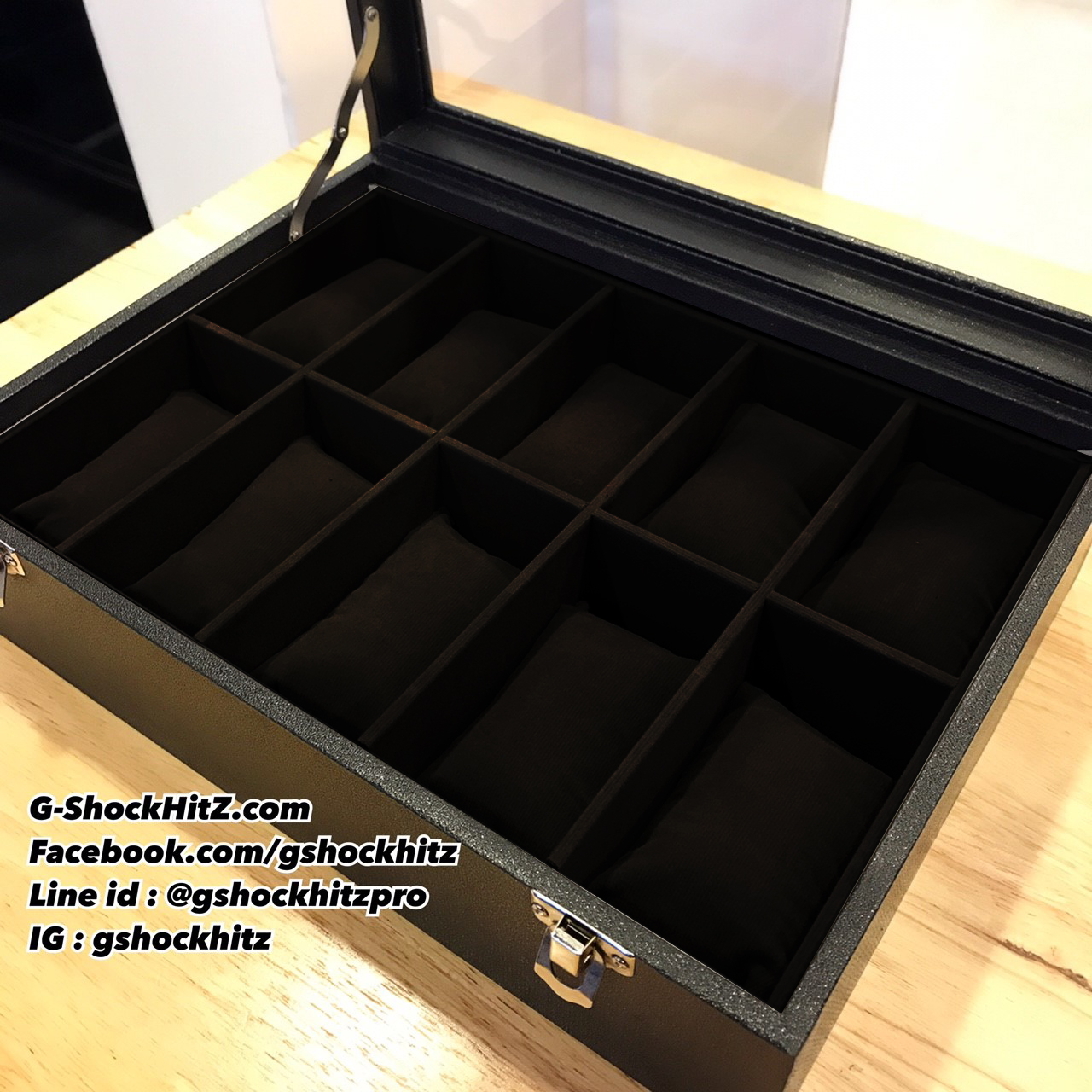กล่องเก็บนาฬิกา 10 เรือน พร้อมส่ง กล่องนาฬิกา กล่องใส่นาฬิกา สีดำ / สีแดง / สีเทา / สีครีม