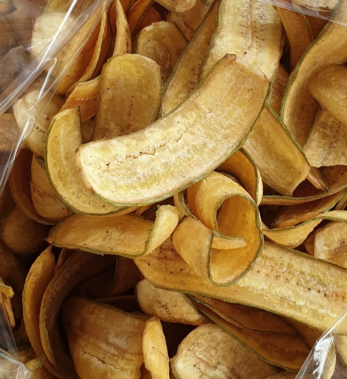 กล้วยกระทบเปลือก อบเกลือ เค็มน้อย 500g.