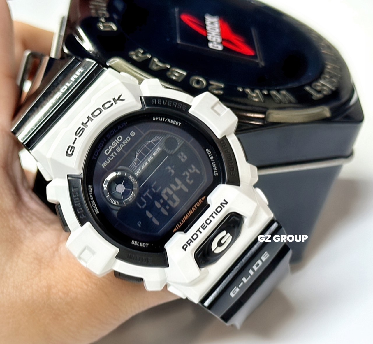 CASIO G-SHOCK นาฬิกาข้อมือ นาฬิกากันน้ำ นาฬิกาของแท้ ประกันศูนย์ CMG 1 ปี รุ่น GWX-8900B-7 นาฬิกาสีขาว