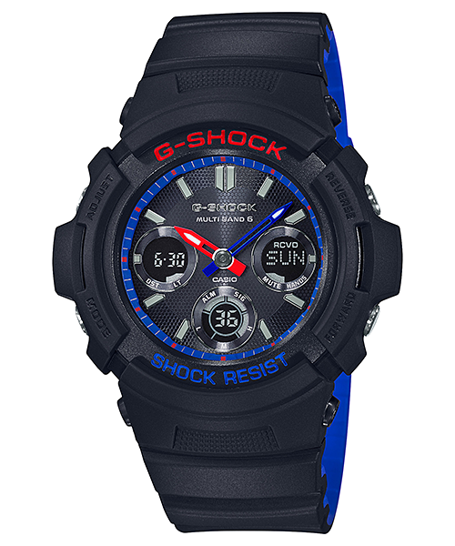 CASIO G-SHOCK นาฬิกาข้อมือ นาฬิกากันน้ำ นาฬิกาของแท้ ประกันศูนย์ CMG 1 ปี รุ่น AWG-M100SLT-1A นาฬิกาสีดำ