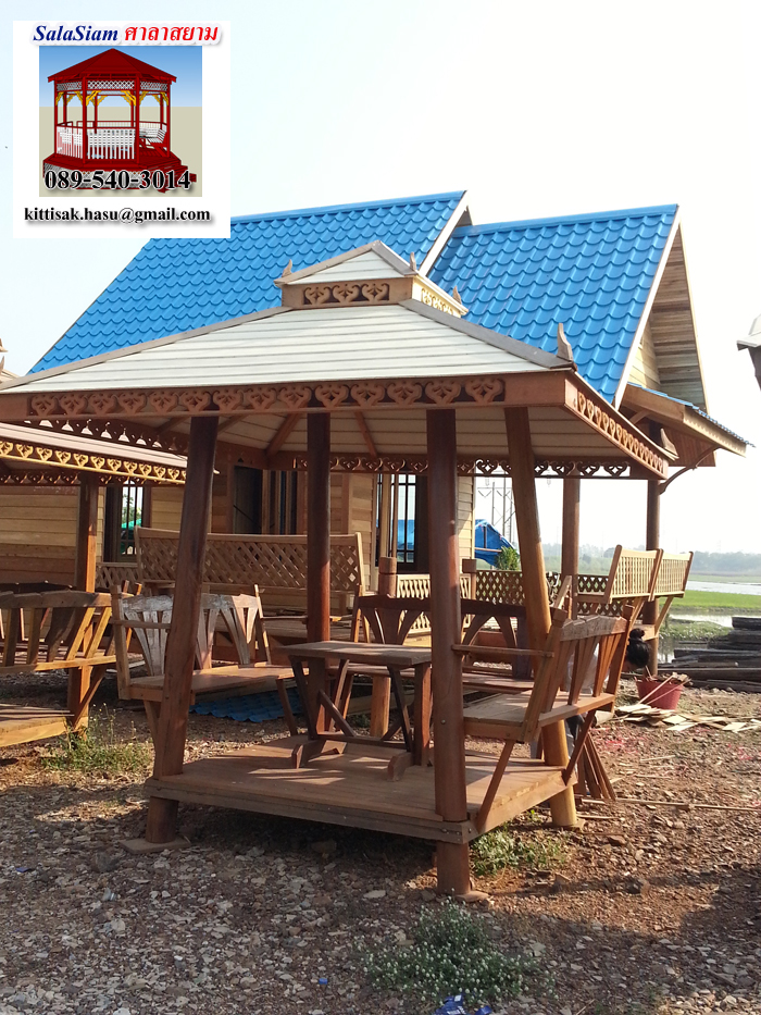 รหัสสินค้า : SL-009 : ศาลาบาหลี สี่เสาเอน