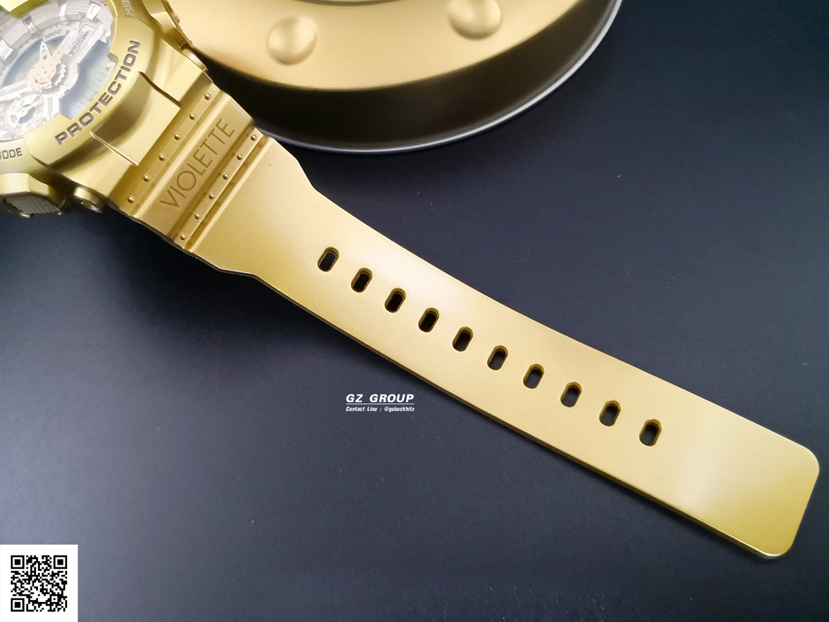 CASIO MID YEAR SALE G-SHOCK พร้อมส่ง นาฬิกาข้อมือ นาฬิกากันน้ำ นาฬิกาของแท้ ประกันศูนย์ CMG 1 ปี รุ่น GMA-S110VK-9ADR นาฬิกาสีทอง