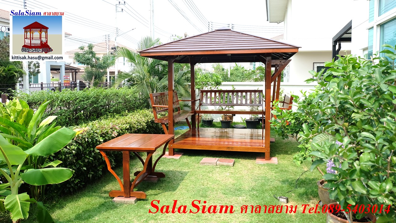 ผลงานการส่งมอบศาลาชิงช้าของคุณ กาญจณา ใจกว้าง ม.ศุภาลัยการ์เดน วิลล์ บางเดื่อ ปทุมธานี