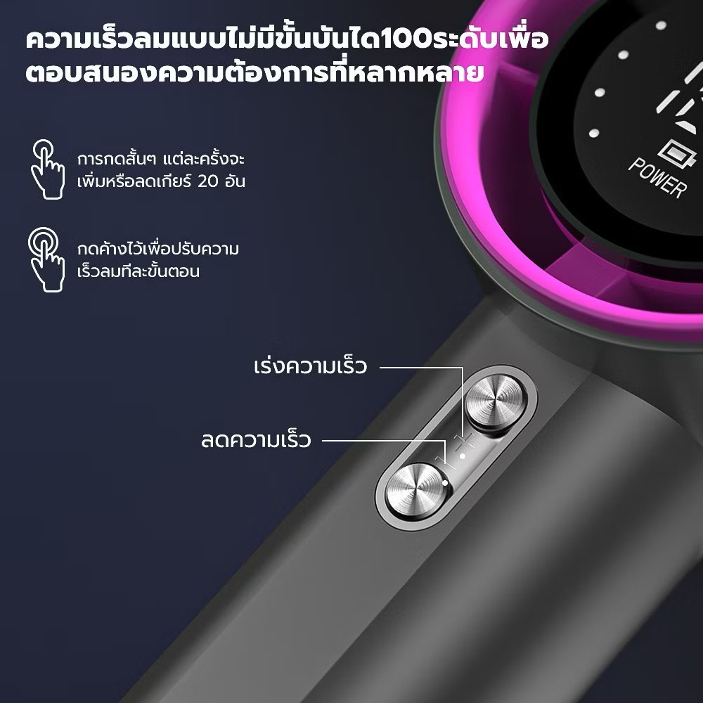 GOOJODOQ พัดลมพกพา พัดลมมือถือ ความเร็วสูง ทํางานเงียบ ปรับความเร็วได้ USB พัดลมมือถือ