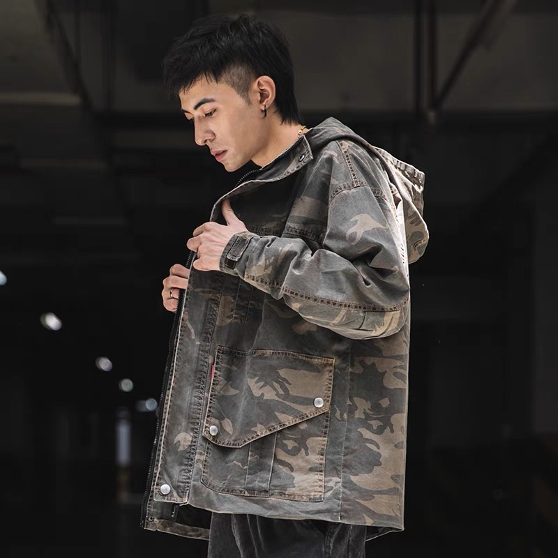 เสื้อฮู้ดลายพราง ทหาร เสื้อแจ็คเก็ตลายพราง เสื้อนอก แนวทหาร แพทเทินสวย เท่ห์ มาก คะ ลายพราง
