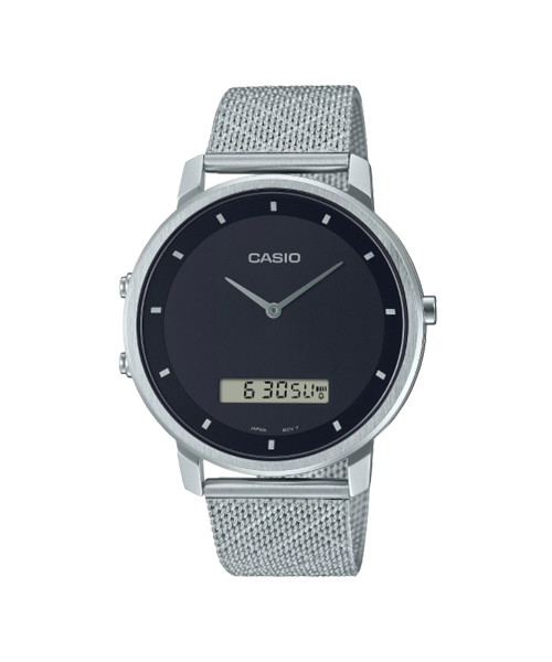 CASIO นาฬิกาคาสิโอ นาฬิกาข้อมือ นาฬิกากันน้ำ นาฬิกาของแท้ ประกันศูนย์ CMG 1 ปี รุ่น MTP-B200M-1E นาฬิกาสีเงิน