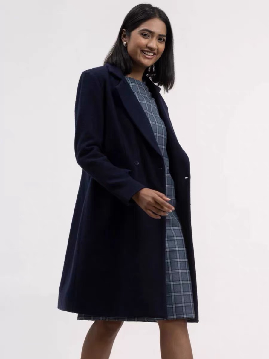 เสื้อโค้ทวูล Trench coat เสื้อโค้ทวูล โค้ทสีดำ แบรนด์ C&A สำเนา