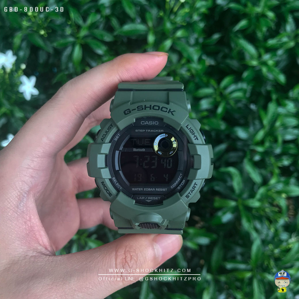 CASIO G-SHOCK นาฬิกาข้อมือ นาฬิกากันน้ำ นาฬิกาของแท้ ประกันศูนย์ CMG 1 ปี รุ่น GBD-800UC-3 นาฬิกาสีเขียว