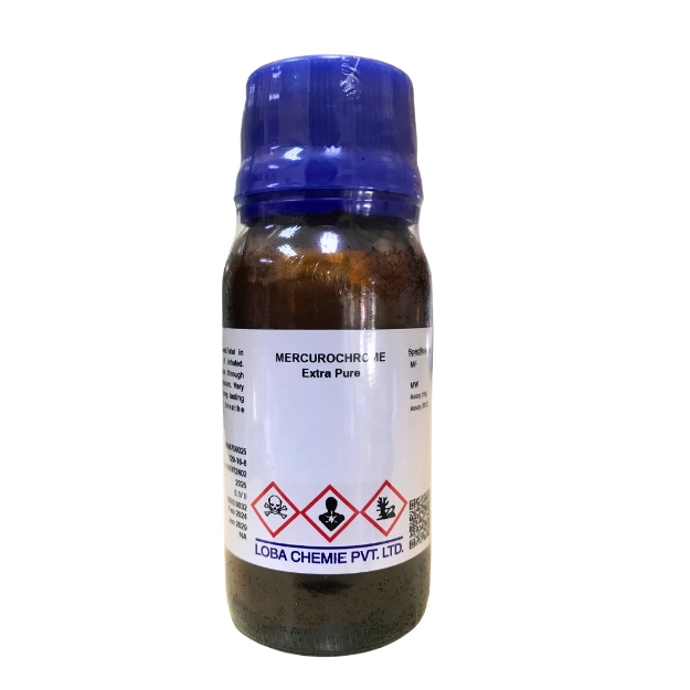 Mercurochrome 98.5% (Mercury (II) Nitrate Monohydrate) 98.5%, Extra Pure 25g