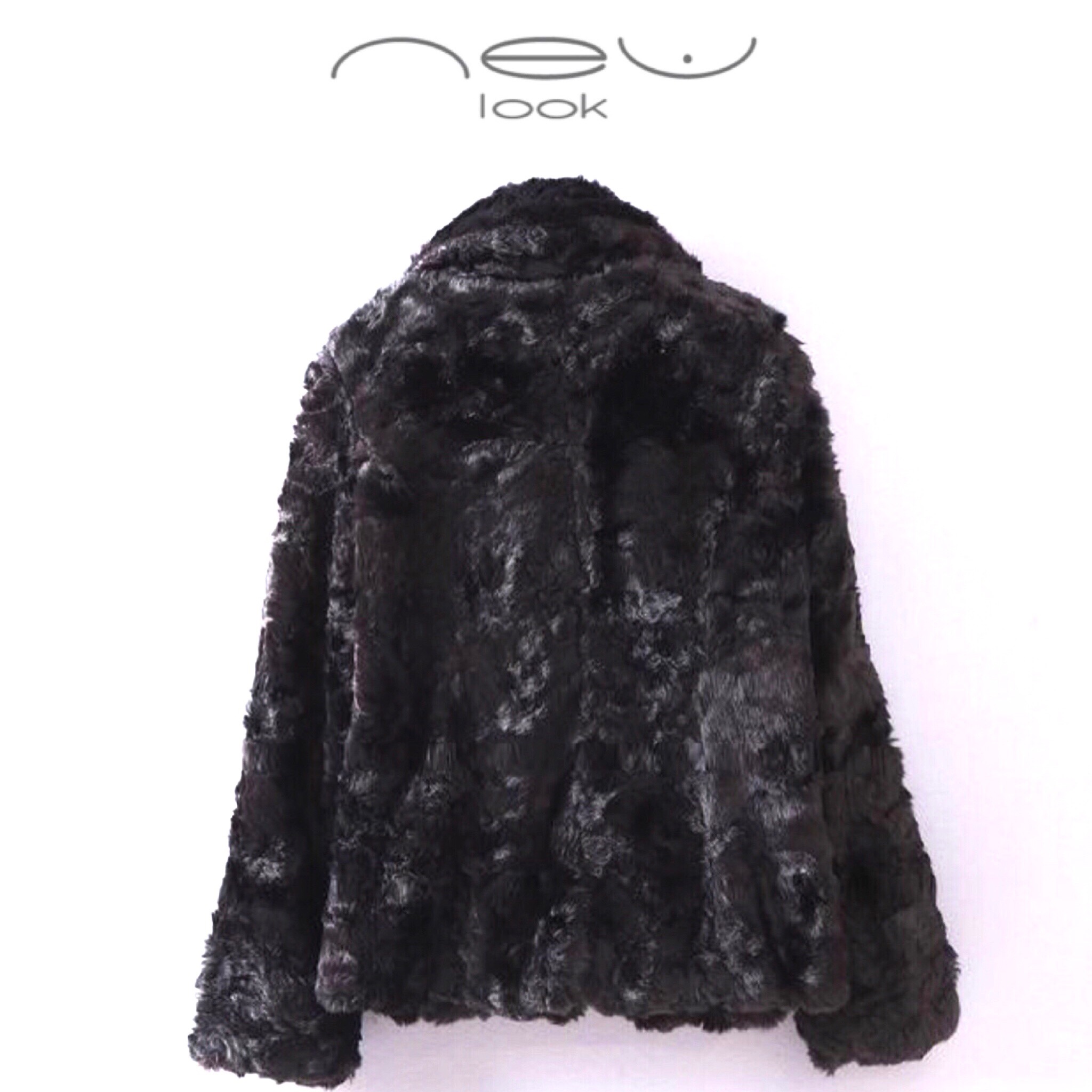 New look เสื้อกันหนาว เสื้อนอก แต่งขน แบรด์เนมNEW LOOK แท้100% ขนสวย เนื้อนุ่มเกรดพรีเมี่ยมเลยคะ สำเนา ดำ