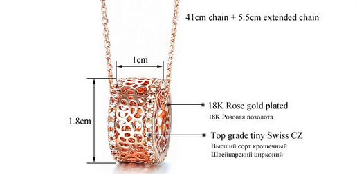 สร้อยคอผู้หญิง สร้อยทอง 18 K Rose Gold สร้อยคอ ใส่ออกงาน ห้อยจี้ รูปกรงล้อ ล้อมเพชร CZ AAA ตรงกลางเป็น รูปดาว สร้อยคอให้แฟน 165165