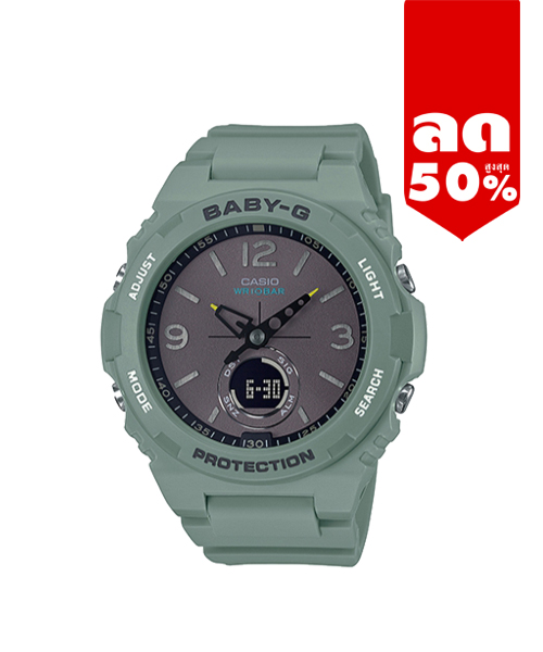 CASIO BABY-G นาฬิกาข้อมือ นาฬิกากันน้ำ นาฬิกาของแท้ ประกันศูนย์ CMG 1 ปี รุ่น BGA-260-3A นาฬิกาสีเขียว
