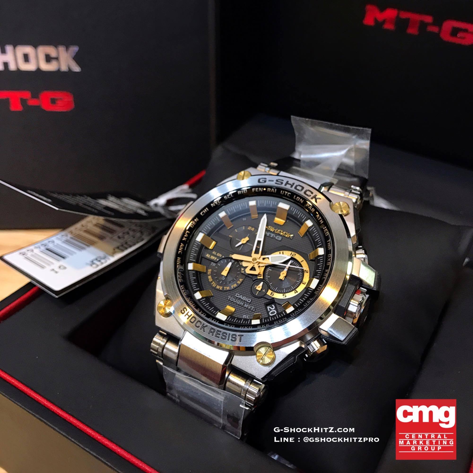 CASIO G-SHOCK นาฬิกาข้อมือ นาฬิกากันน้ำ นาฬิกาของแท้ ประกันศูนย์ CMG 1 ปี รุ่น MTG-S1000D-1A9 นาฬิกาสีเงิน
