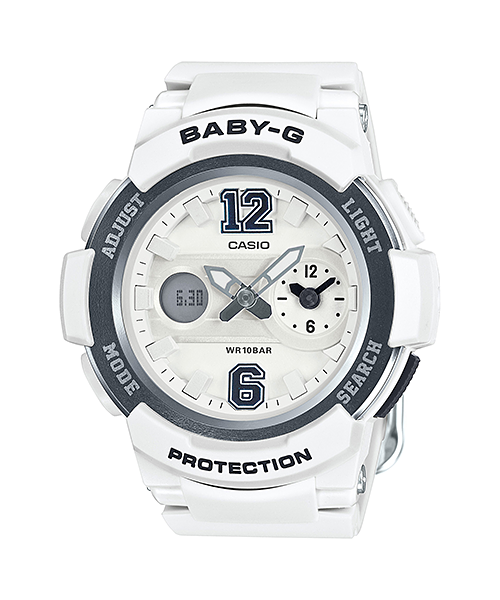 CASIO BABY-G นาฬิกาข้อมือ นาฬิกากันน้ำ นาฬิกาของแท้ ประกันศูนย์ CMG 1 ปี รุ่น BGA-210-7B1 นาฬิกาสีขาว