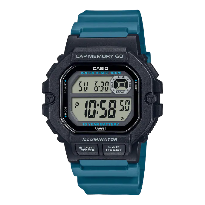 CASIO MID YEAR SALE นาฬิกาคาสิโอ นาฬิกาข้อมือ นาฬิกากันน้ำ นาฬิกาของแท้ ประกันศูนย์ CMG 1 ปี รุ่น WS-1400H-3A นาฬิกาสีเขียว