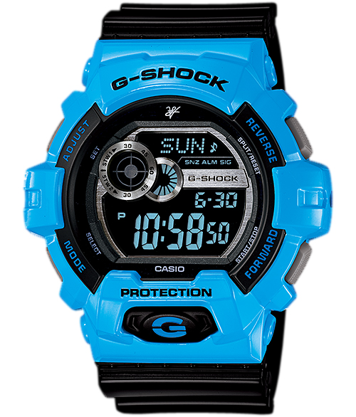 CASIO G-SHOCK นาฬิกาข้อมือ นาฬิกากันน้ำ นาฬิกาของแท้ ประกันศูนย์ CMG 1 ปี รุ่น GLS-8900LV-2 นาฬิกาสีฟ้า