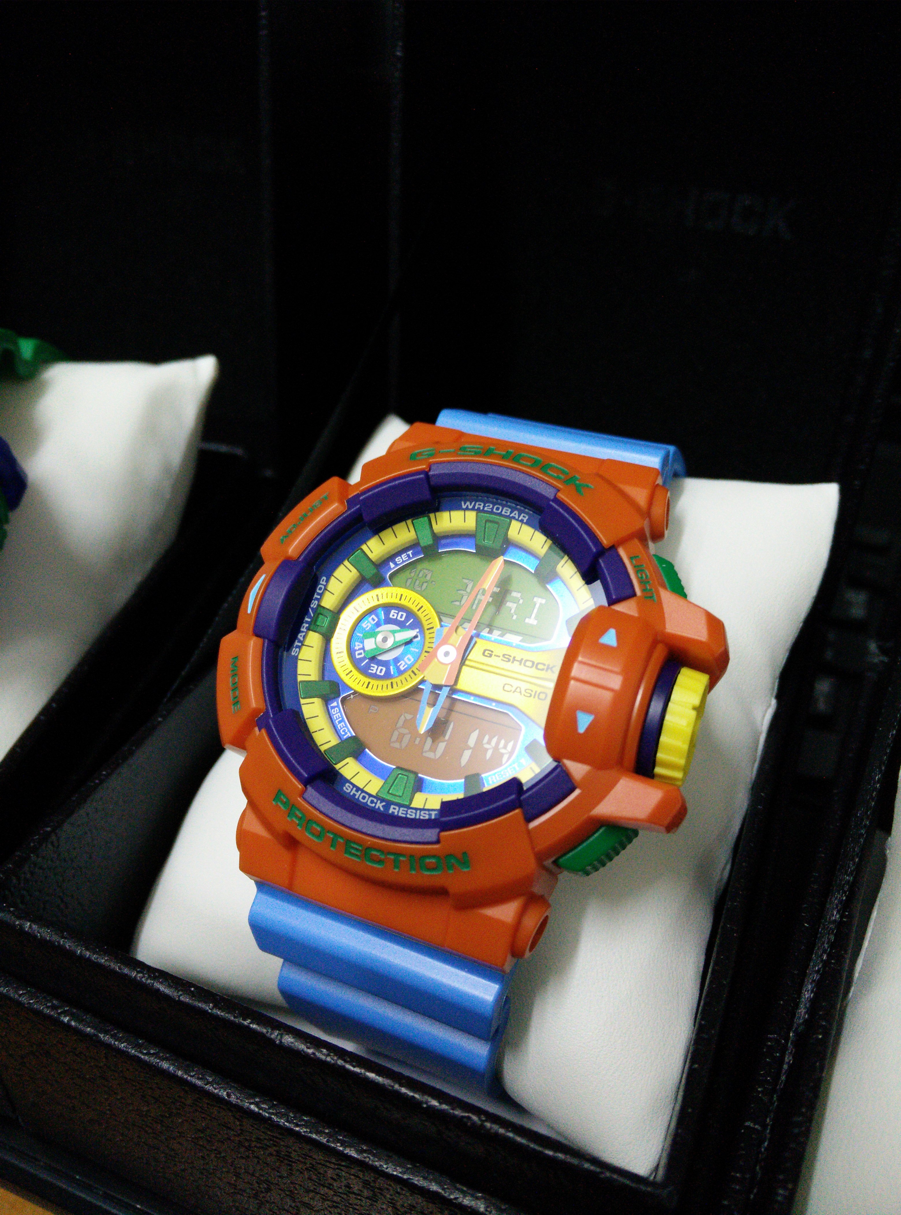 CASIO MID YEAR SALE G-SHOCK พร้อมส่ง นาฬิกาข้อมือ นาฬิกากันน้ำ นาฬิกาของแท้ ประกันศูนย์ CMG 1 ปี รุ่น GA-400-4A นาฬิกาสีส้ม