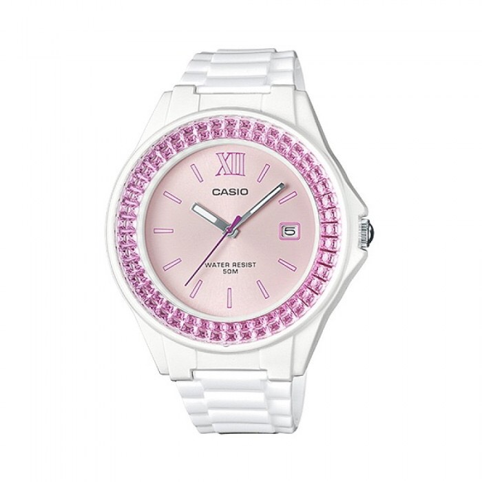 CASIO นาฬิกาคาสิโอ นาฬิกาข้อมือ นาฬิกากันน้ำ นาฬิกาของแท้ ประกันศูนย์ CMG 1 ปี รุ่น LX-500H-4E นาฬิกาสีขาว