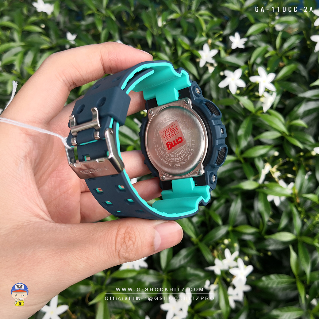 CASIO G-SHOCK นาฬิกาข้อมือ นาฬิกากันน้ำ นาฬิกาของแท้ ประกันศูนย์ CMG 1 ปี รุ่น GA-110CC-2A นาฬิกาสีเขียว