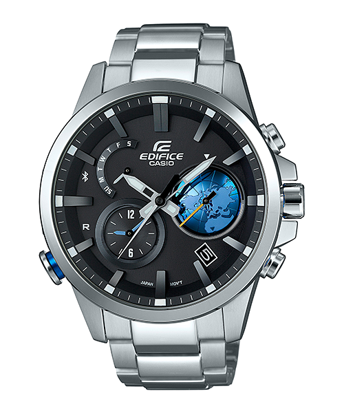 CASIO EDIFICE นาฬิกาข้อมือ นาฬิกากันน้ำ นาฬิกาของแท้ ประกันศูนย์ CMG 1 ปี รุ่น EQB-600D-1A2 นาฬิกาสีเงิน
