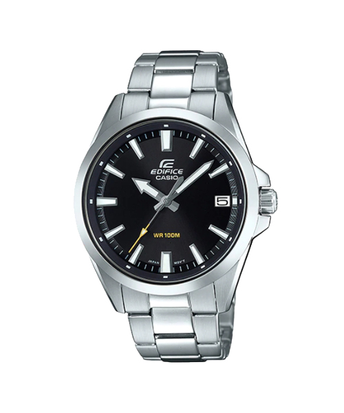 CASIO EDIFICE นาฬิกาข้อมือ นาฬิกากันน้ำ นาฬิกาของแท้ ประกันศูนย์ CMG 1 ปี รุ่น EFV-100D-1A นาฬิกาสีเงิน