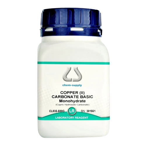 Copper (II) Carbonate Basic Monohydrate (Cupric Hydroxide Carbonate), Lab 500g Chem-Supply™