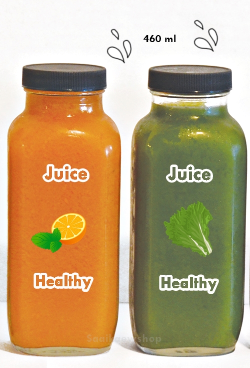 ขวดเครื่องดื่ม สี่เหลี่ยมสูง 460 ml พรีเมี่ยม