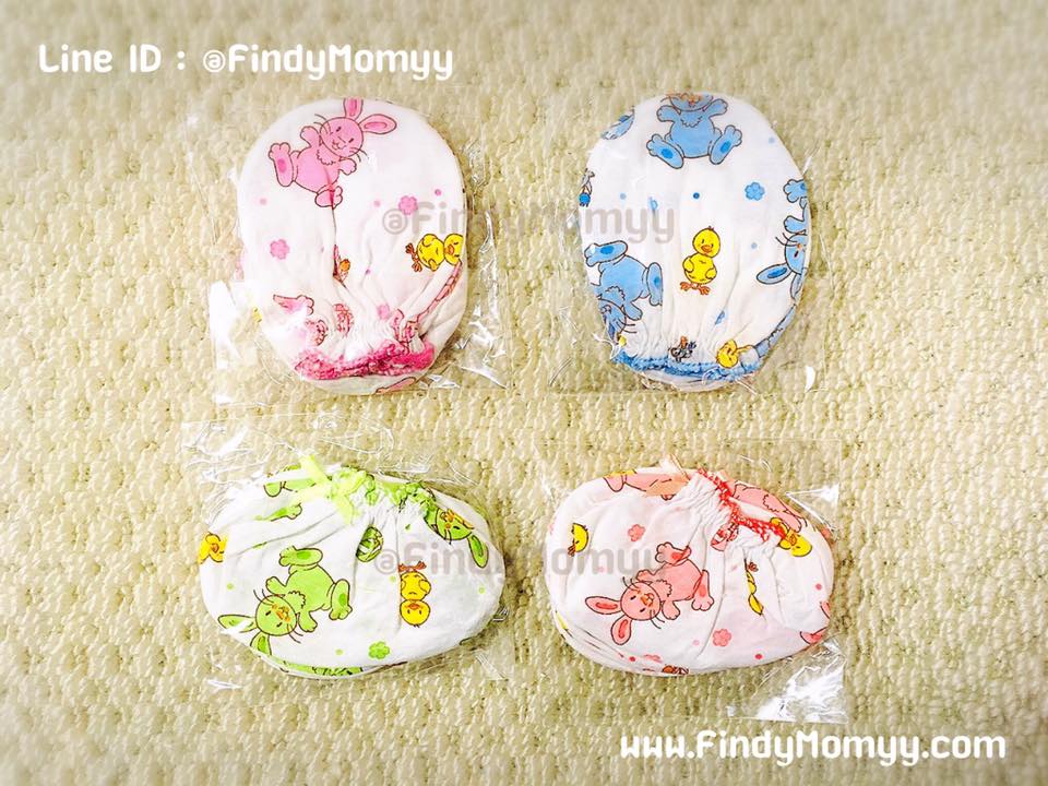 เซ็ตถุงมือ+ถุงเท้า เด็กแรกเกิด มี4สี