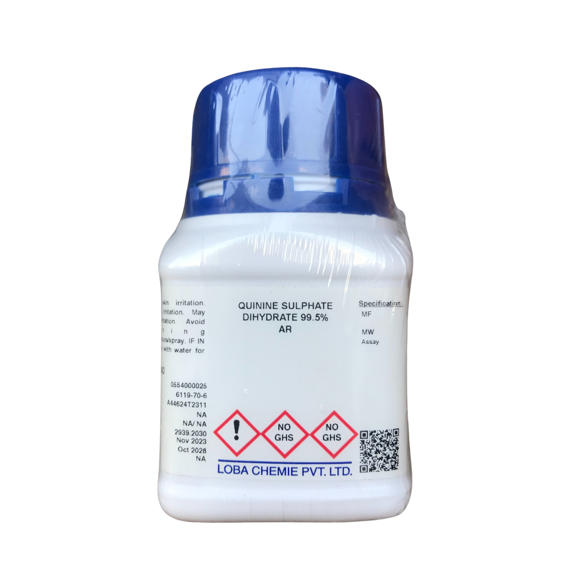 Quinine Sulphate Dihydrate 99.5%, AR 25 g. Loba Chemie™