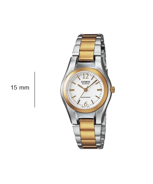 CASIO นาฬิกาคาสิโอ นาฬิกาข้อมือ นาฬิกากันน้ำ นาฬิกาของแท้ ประกันศูนย์ CMG 1 ปี รุ่น MTP-1253SG-7A / LTP-1253SG-7A นาฬิกาสีทอง